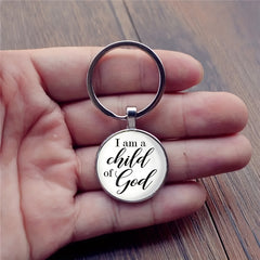 Vintage English Keychain I'm A Child Of God Keychain For Girls