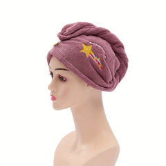 Strawberry Embroidered Hair Drying Towel Wrap
