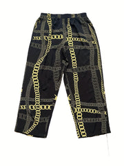 Women's Plus Chain Print Tee & Pant Two Piece Set