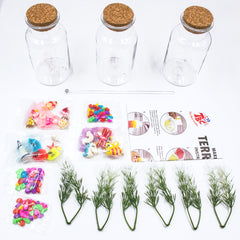 3 in 1 DIY Terrarium Kit Create Your Own Mini Garden with Bottles Rocks Decor
