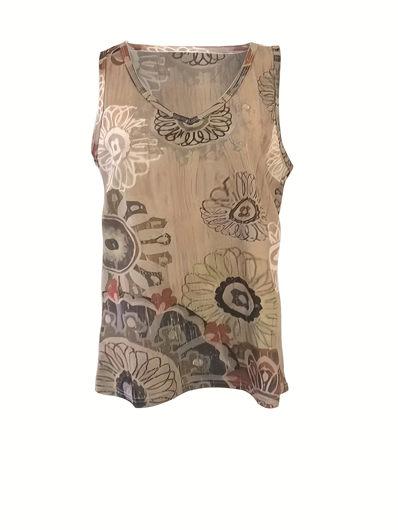  Tie Dye V Neck Tank Top