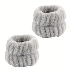 2pcs Plush Wristband Wash Face Spa Make Up Wrist Band Plush Elastic Bundle