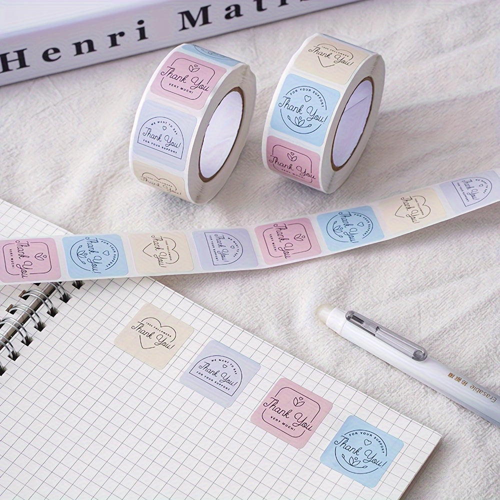 500pcs Thank You Sticker Round Scrapbook Envelope Seal Scrapbooking Stickers