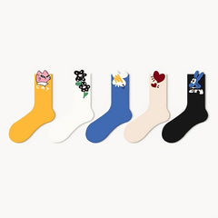 Novelty Pattern Mid Tube Socks Women's Stockings