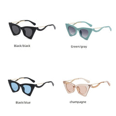 Irregular Polygon Cat Eye Sunglasses for Women Girls UV Protection Shades