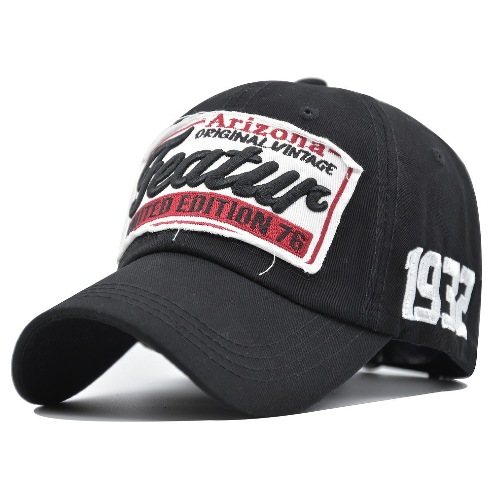 Embroidered Cotton Baseball Cap for Women, Men & Outdoor Sunshade