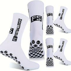 Silicone Dots Non slip Football Socks Sport Crew Socks