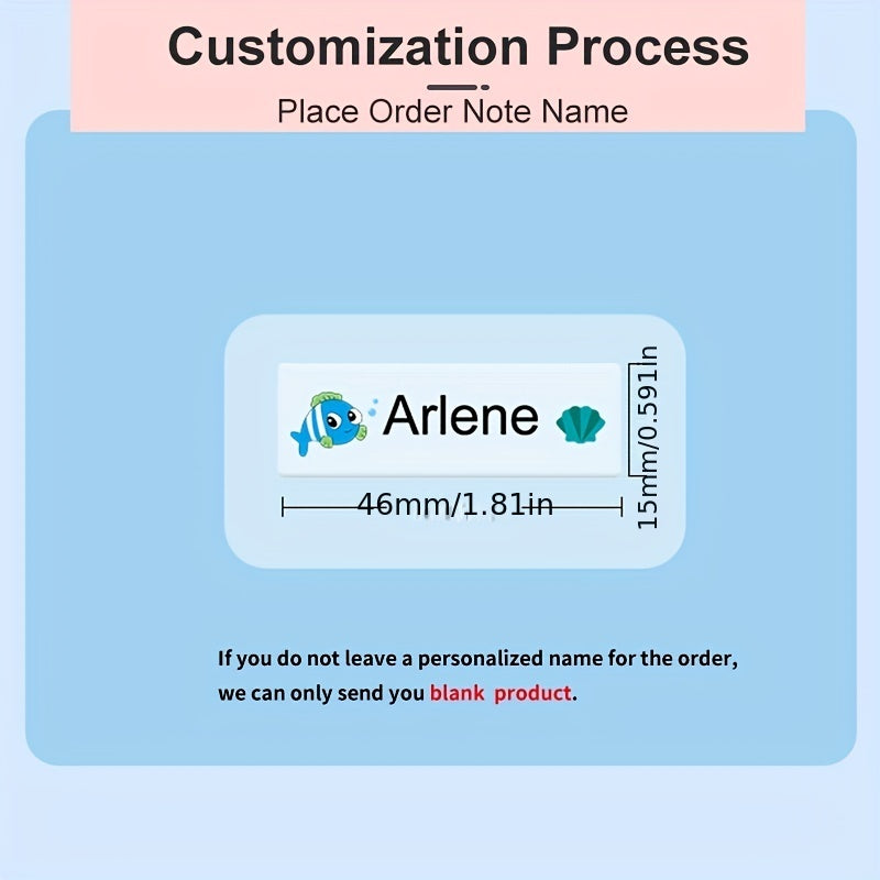 Transparent Waterproof Custom Name Sticker Personal Label Stationery Scrapbook