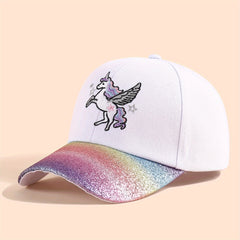 Summer Unicorn Kids Baseball Cap Embroidered Peaked Sun Hat
