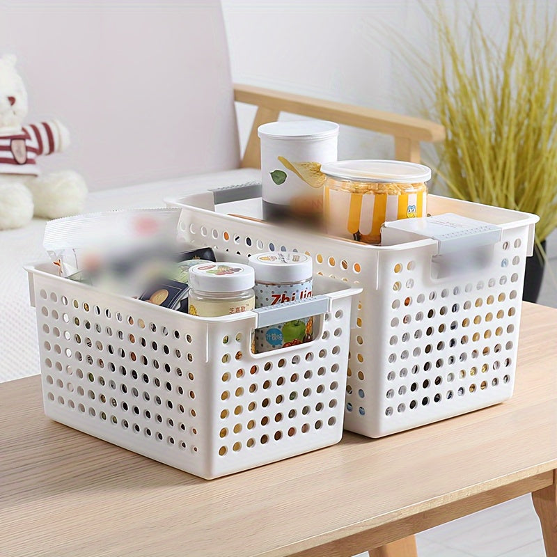 Plastic Storage Basket Desktop Sundries Storage Box Rectangular Snack Stationery