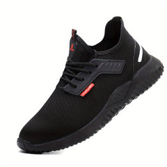 Men's Lace up Safety Shoes Waterproof Puncture Proof Work Shoes