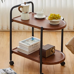 Small Coffee Table Sofa Side Rack Shelf with Wheels