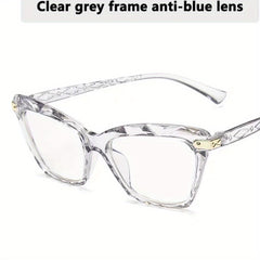 Clear Lens Eyeglasses Vintage Cat Eye Glasses Metal Hinge Eyewear