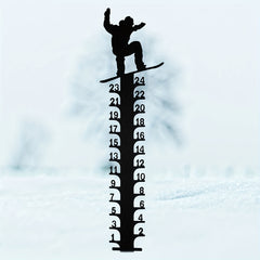 Snow Gauge Christmas Snowflake Snowfall Measuring Stick Garden Stake