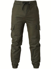 Men's Relaxed Fit Cargo Pants With Flap Pockets