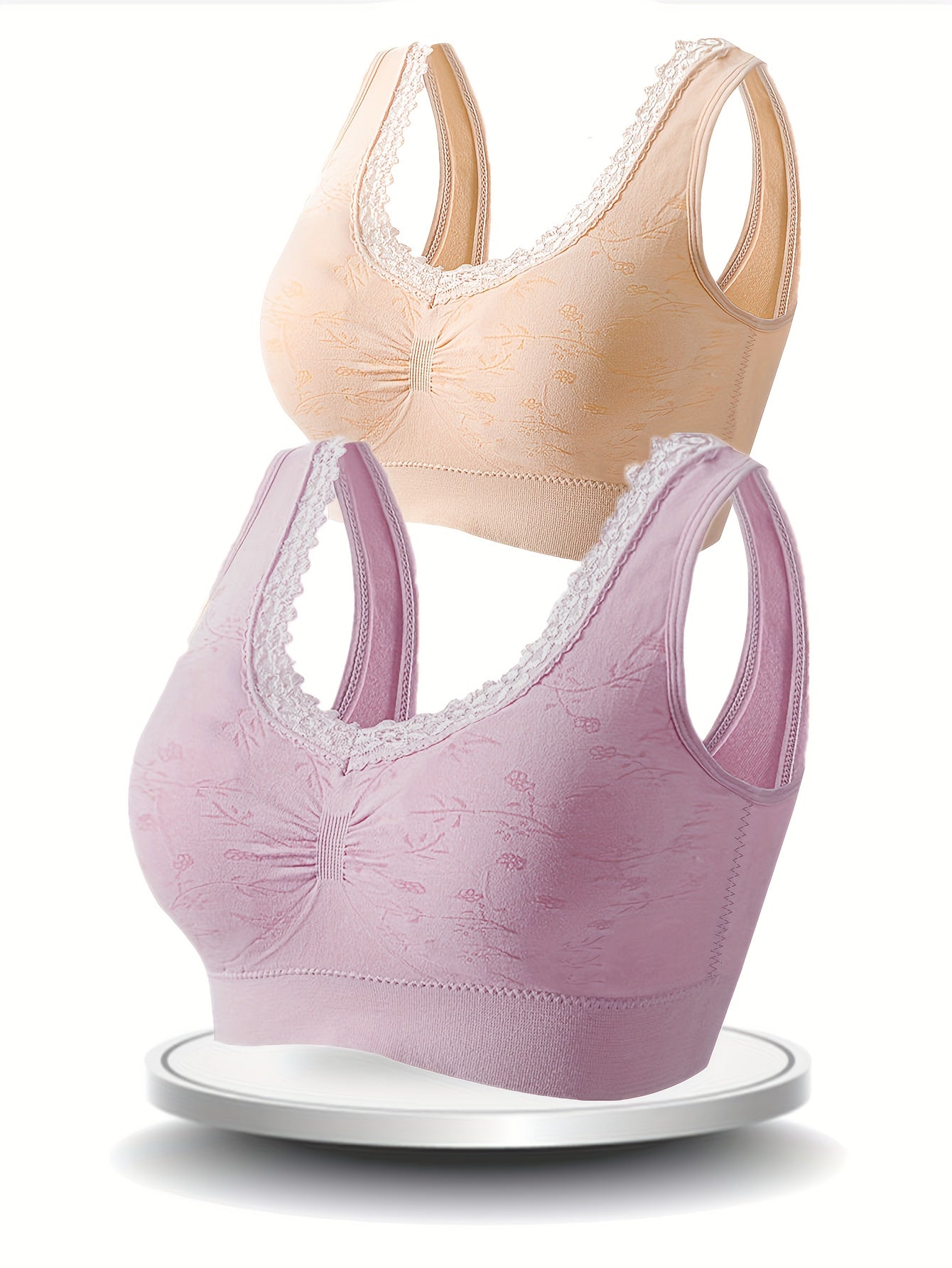 2pcs Lace Wireless Bras Women's Lingerie Set