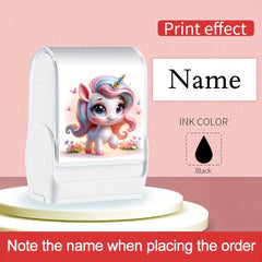 Custom Unicorn Name Stamp for School Supplies and Clothing - Personalized Seal