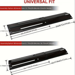 Adjustable Porcelain Steel Heat Plate Shield for Gas Grill