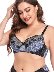  Sexy Lace Jacquard Stretch Bra