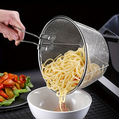 304 Stainless Steel Frying Basket Kitchen Steam Rinse Strain
