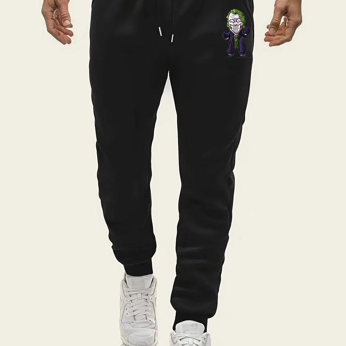 Men's Cartoon Print Elastic Waist Sports Pants