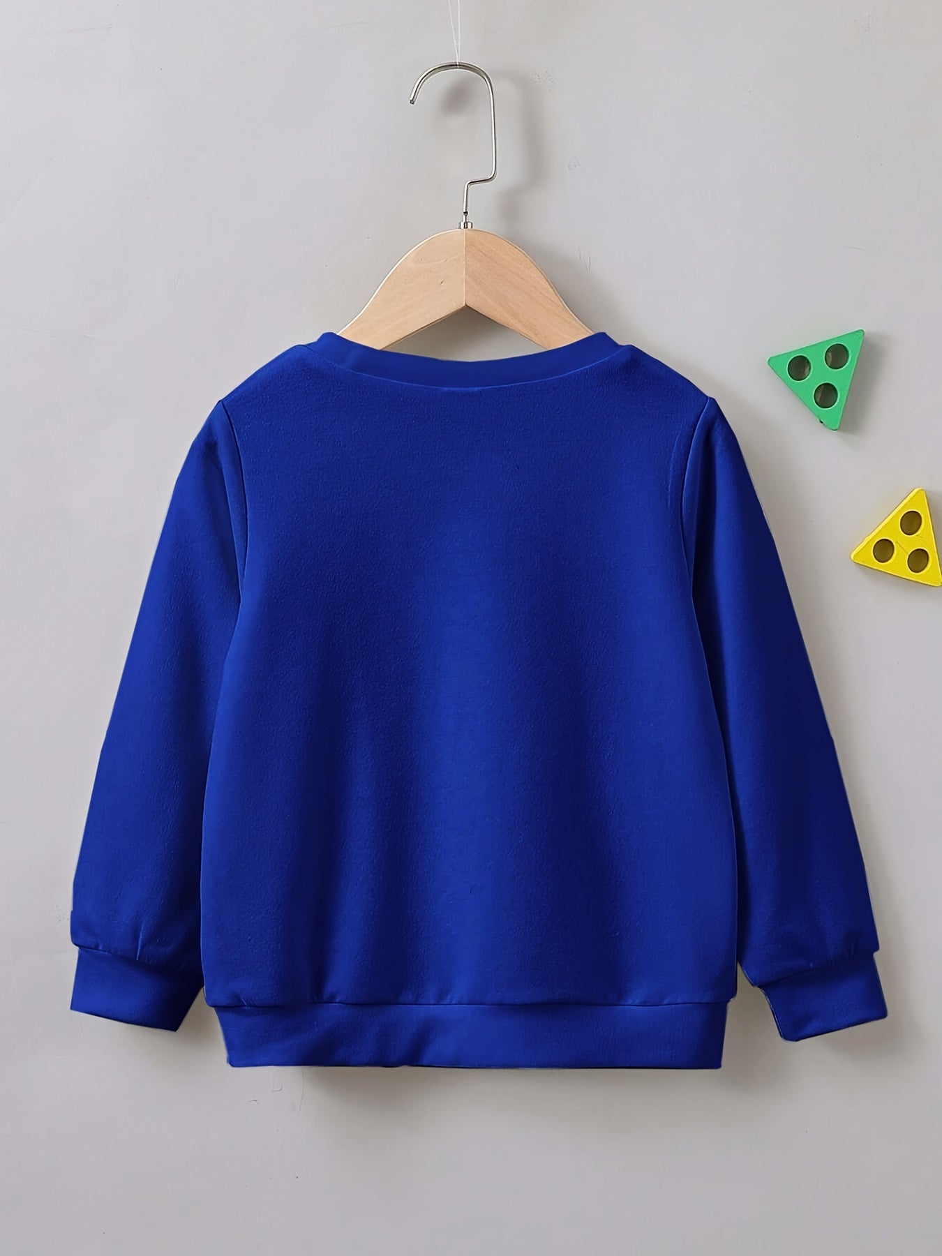 Street Style Bear Skating Print Boys Casual Pullover Sweatshirt