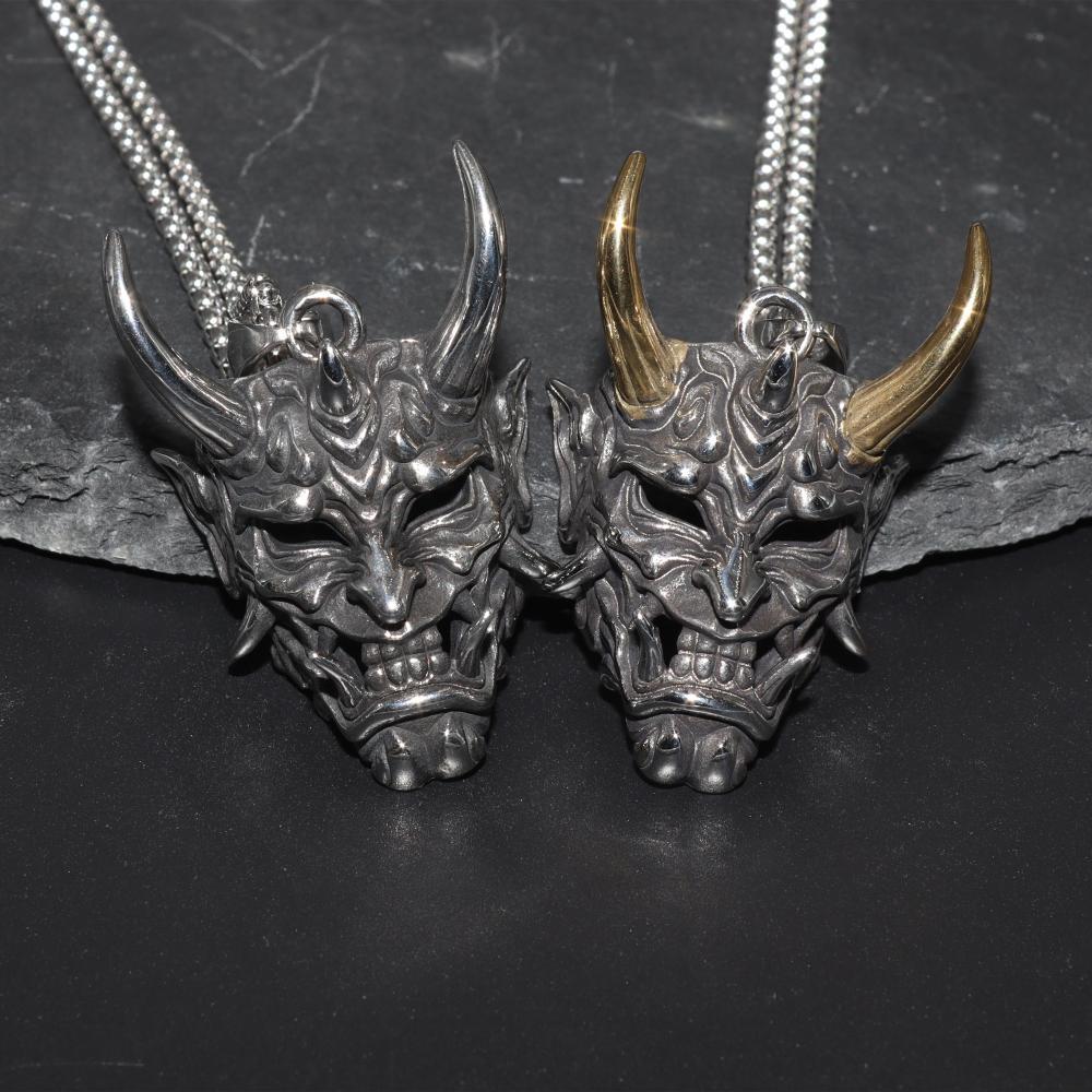Men's Halloween Ghost Mask Necklace Pendant