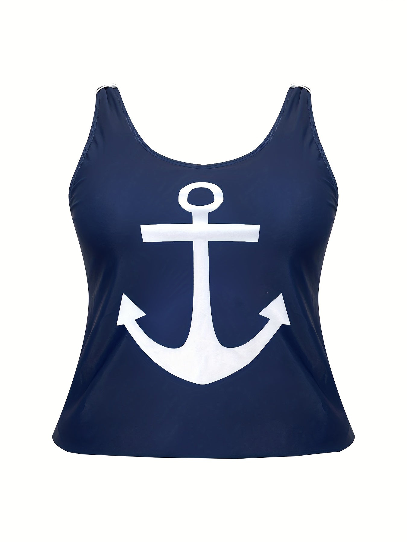 Anchor Print Tankini Set - Women's Plus Two Piece Set