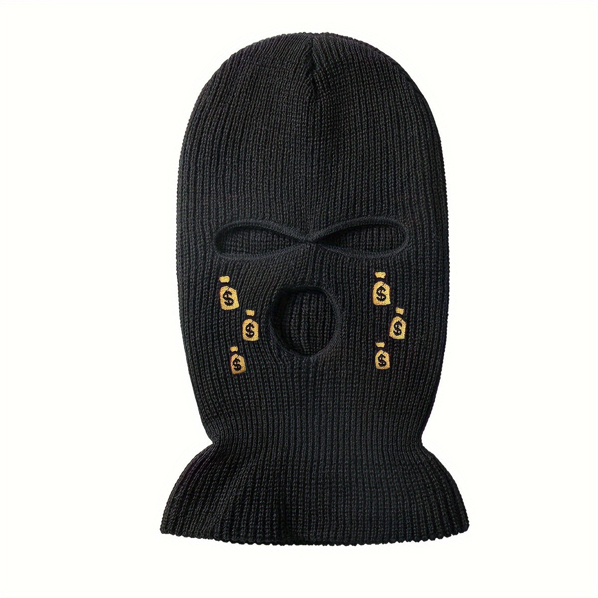 Breathable Embroidered Balaclava Hat Windproof Full Face Mask for Cycling Skiing