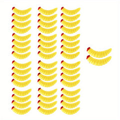 50pcs Soft Fishing Worm Baits Silicone Lures for Bass Fishing Tackle
