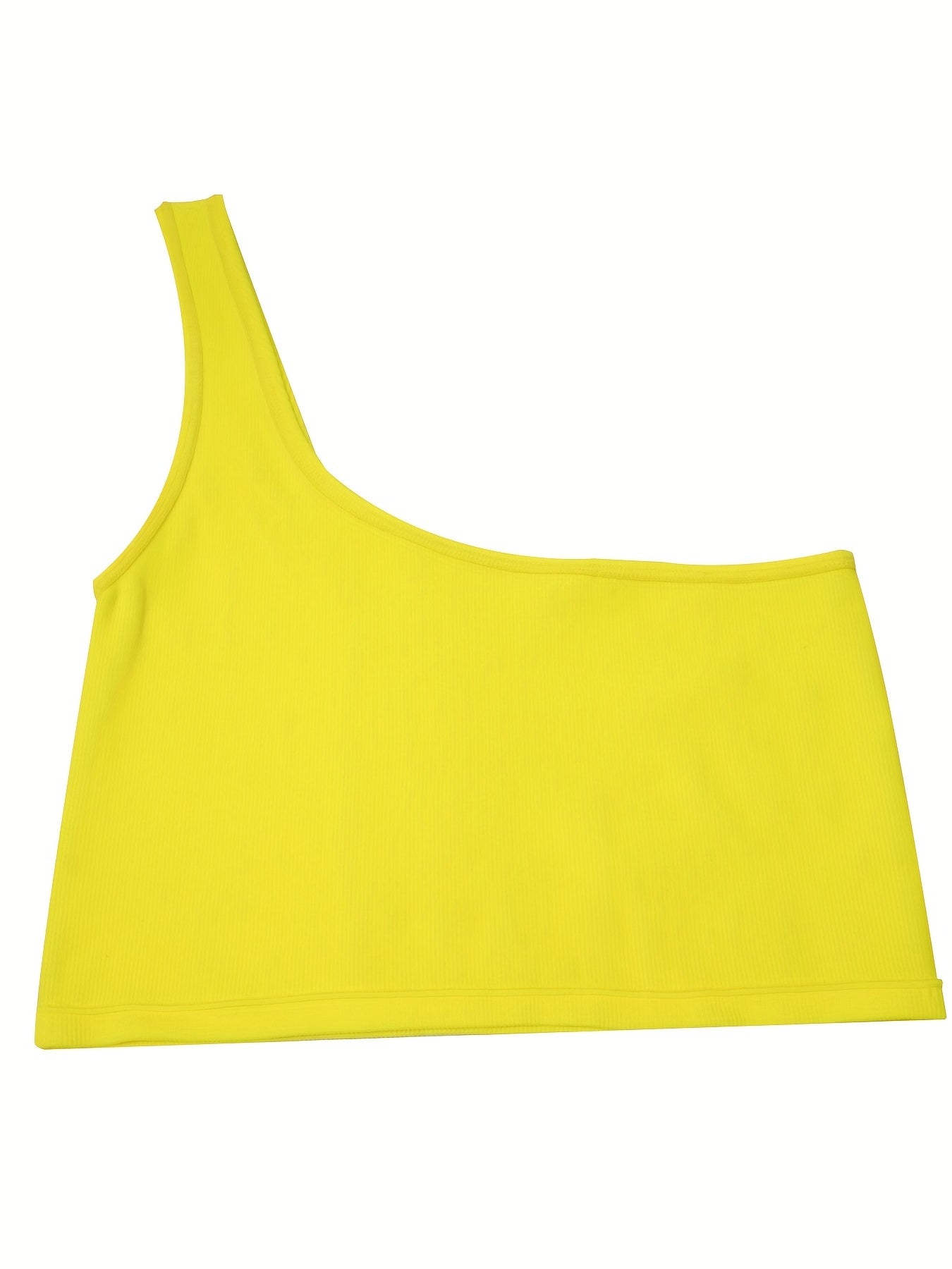 3pcs One Shoulder Straps Tops Solid Elastic Sports Top Women's Lingerie