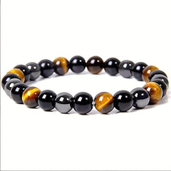 Men's Hematite & Tiger Eye Energy Bracelet