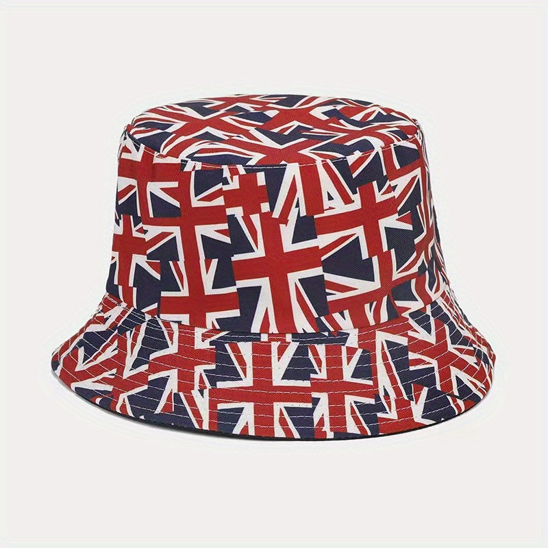 Versatile Sunshade Bucket Hat American Flag Print Sun Hat Men Women