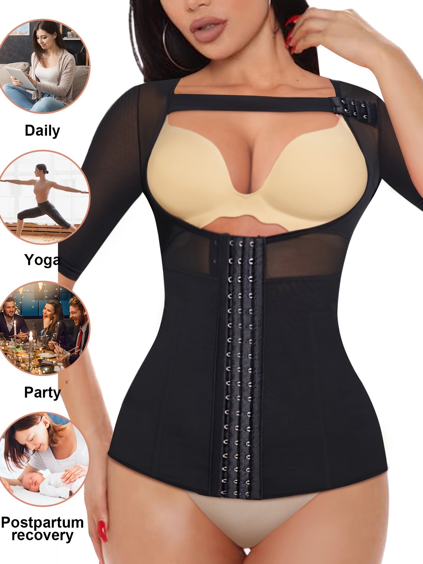 Front Buckle Shaping Tops Tummy Control Slimmer Top