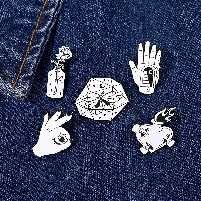 Gesture Pattern Zinc Alloy Pin