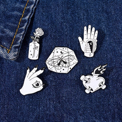 Gesture Pattern Zinc Alloy Pin