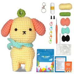 DIY Crochet Puppy Kit with English Instruction Book