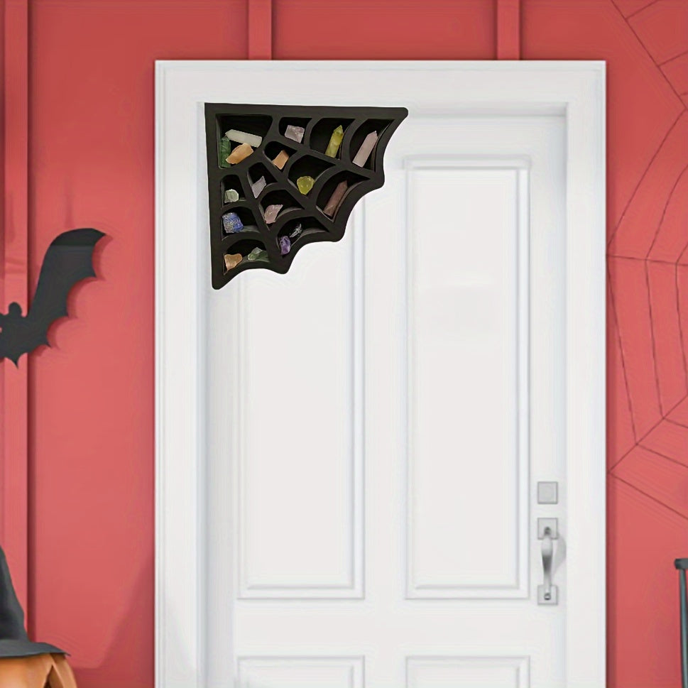 Gothic Spider Web Crystal Holder Shelf