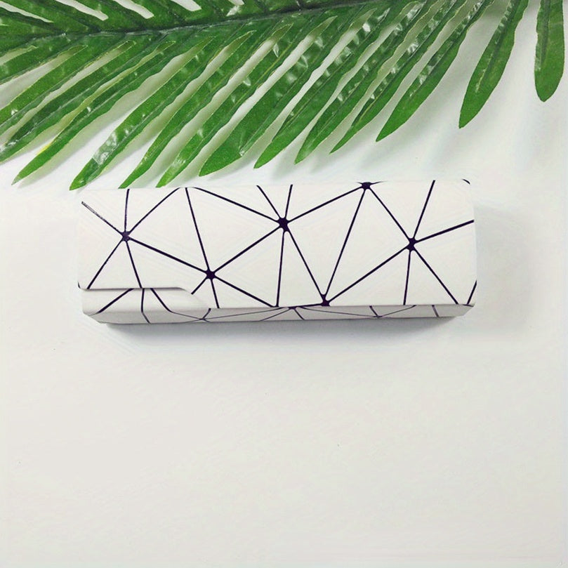 Geometric Eyeglasses Case Magnetic Closure Glasses Sunglasses Case
