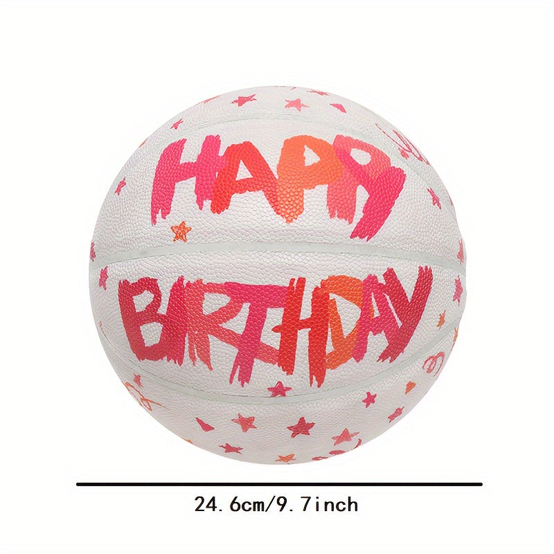 Happy Birthday Basketball Gift Set with Air Pump and Storage Bag