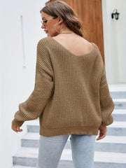  Casual Sweater Women's Plus Cable Knitted Long Sleeve Loose Pullover