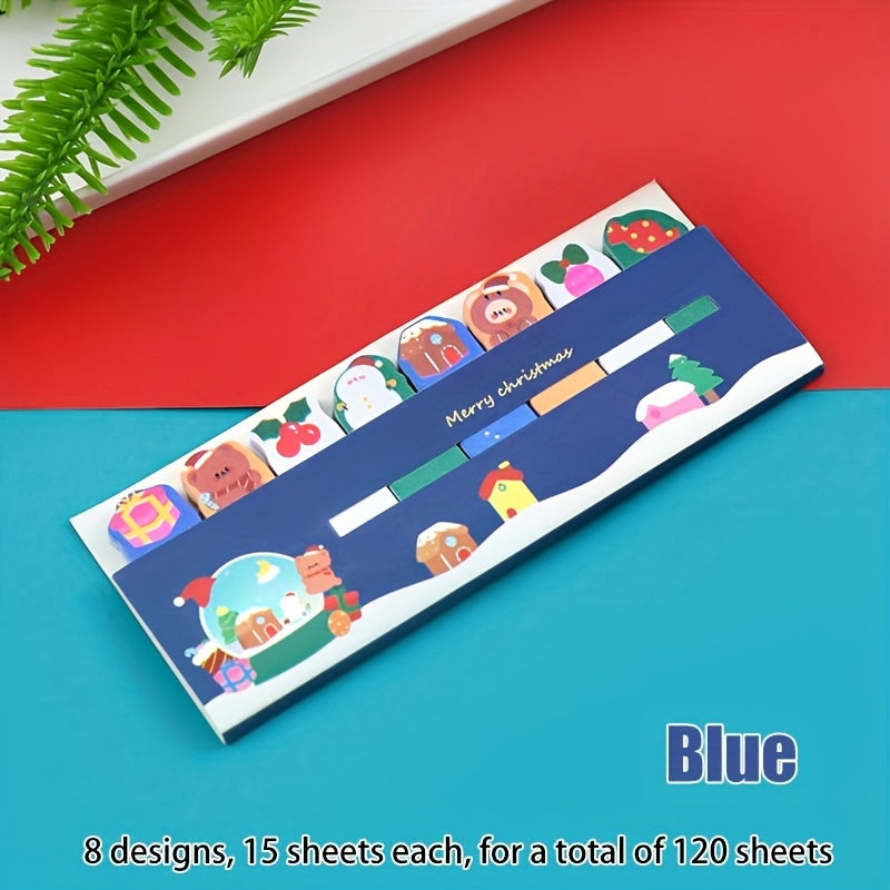 Christmas Sticky Notes 120 Sheets 8 Styles Index Memo Pad Stationery Supplies