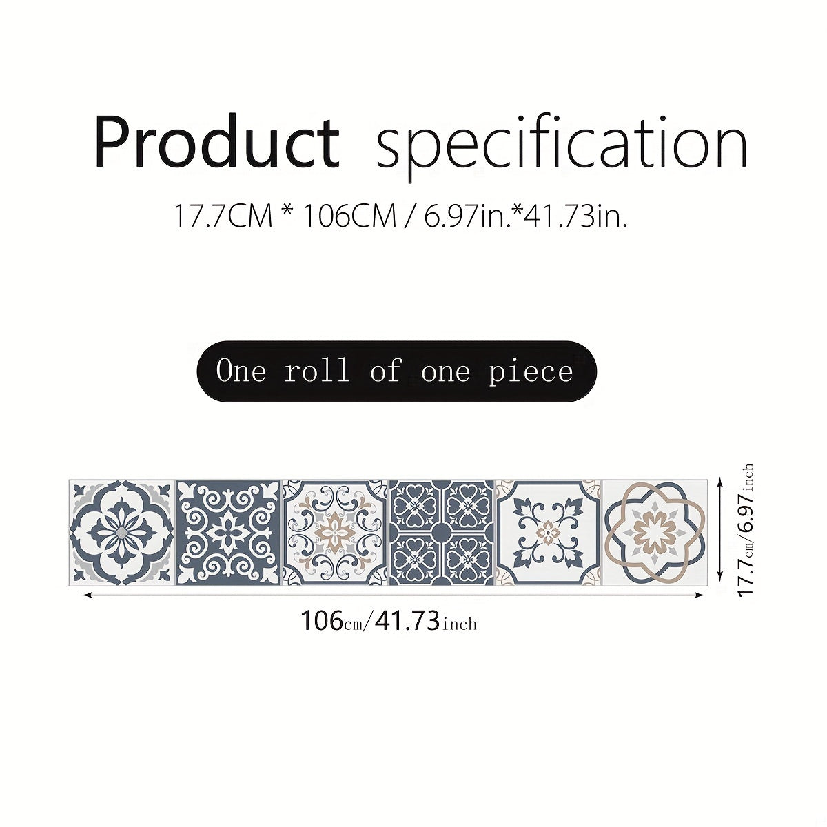 Mediterranean Printed Stair Stickers for Walls Floors