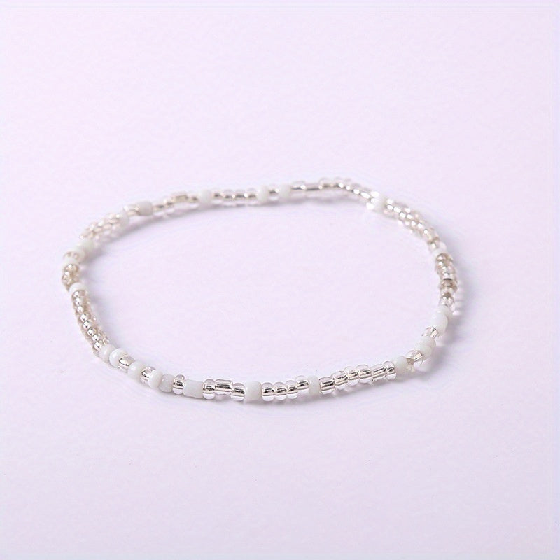Colorful Glass Bead Bracelet Anklet Boho Accessories