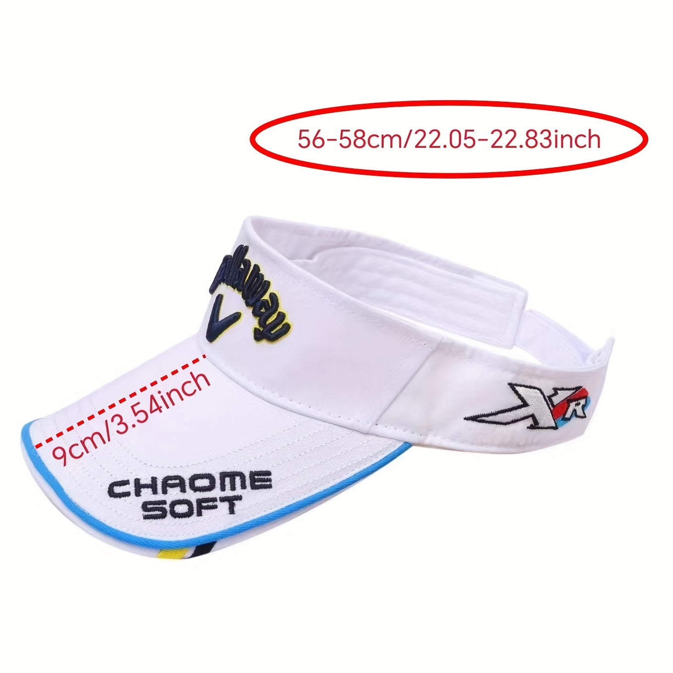 Sunscreen Visor Hat with Letter Embroidery for Men
