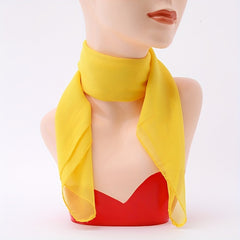 Chiffon Candy Neckerchief Square Scarf Bandana Women Head Wrap