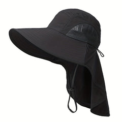 Mesh Boonie Hat with Neck Flap for Outdoor Activities