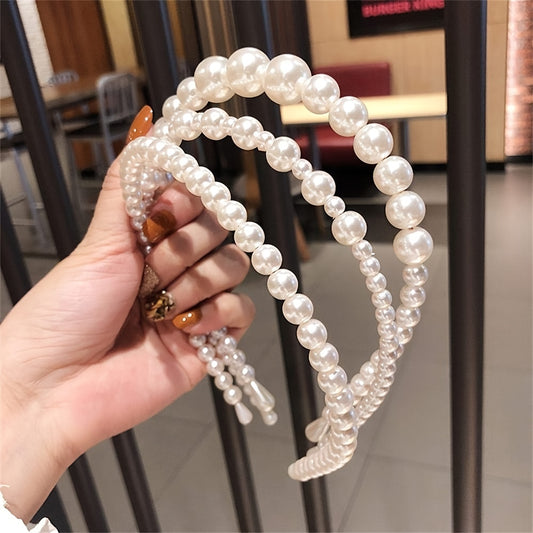 Faux Pearl Hairbands Bridal Hair Hoop Wedding Hair Accessories