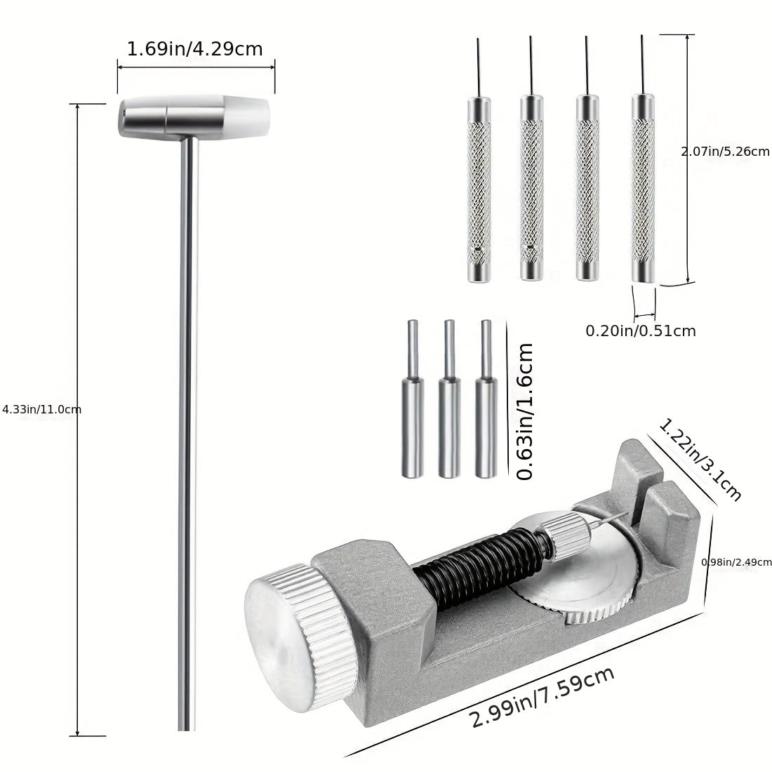 Watch Band Strap Link Pins Remover Repair Tool Spring Bar Tool Set