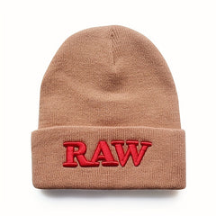 RAW Embroidered Beanie Hat